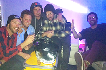 an image of a group of boys partying