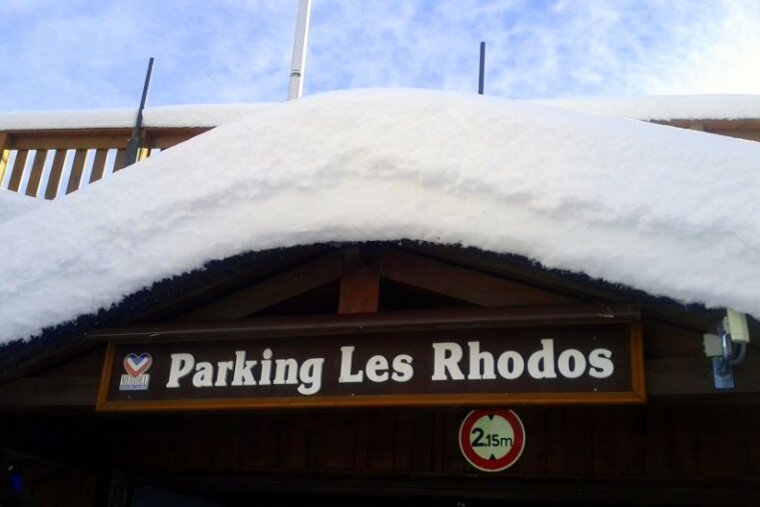 Meribel Car Parks Les Rhodos