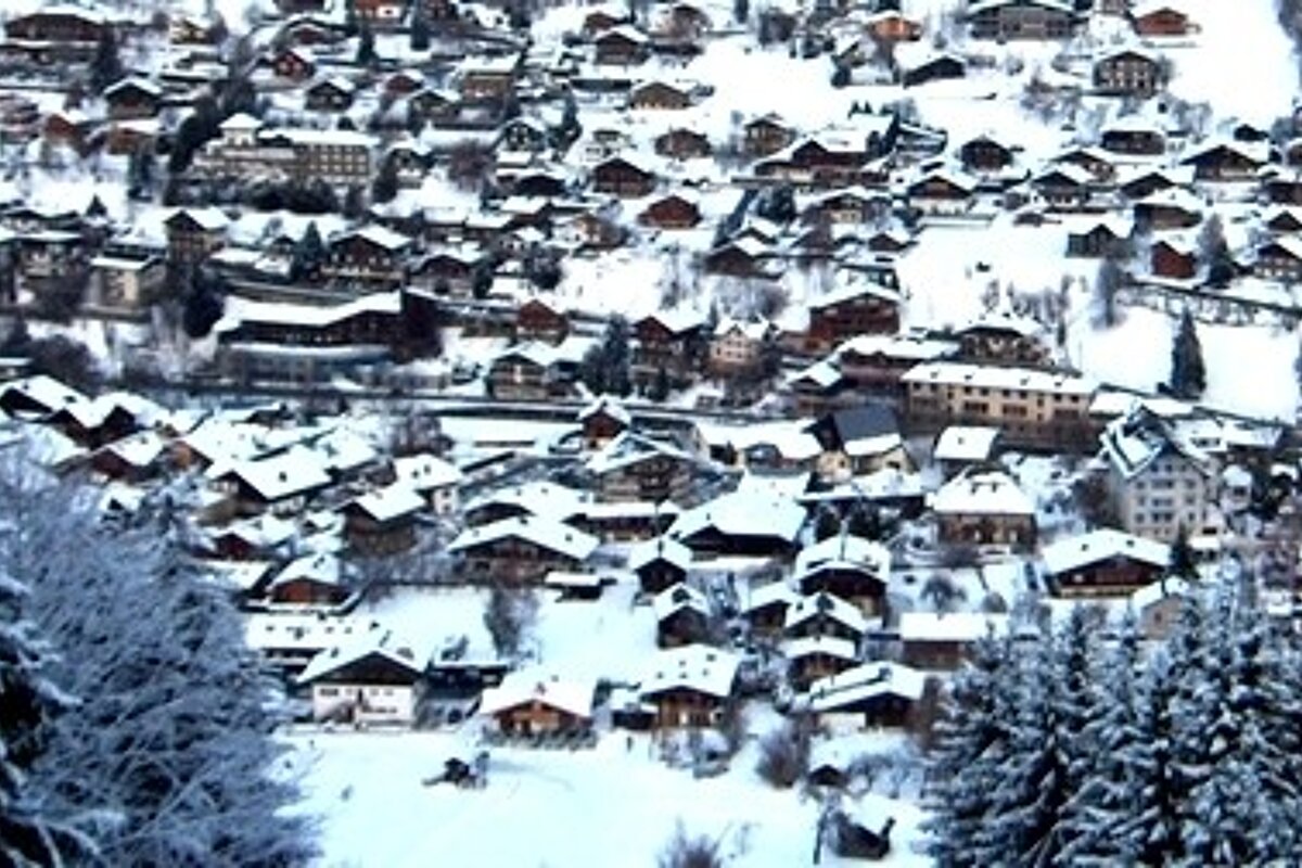 Morzine village in winter