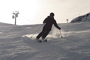 skier on piste