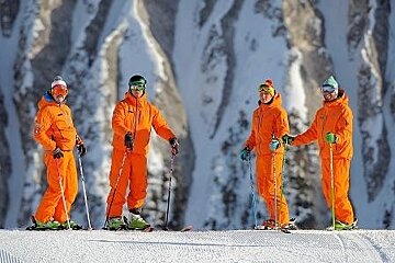 an image of new generation ski instructors