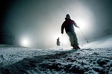an image of night skiing