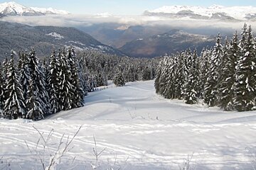 Plantin itinerary in fresh snow