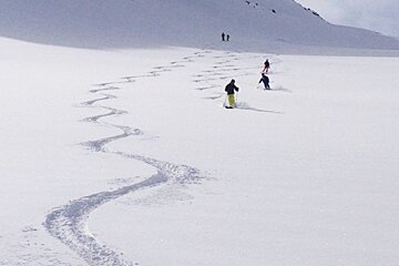 an image of powder skiing