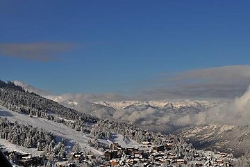 courchevel sunshine mountains snow