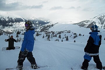 snowboarders la plagne