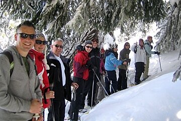 an image of a group of snow shoers