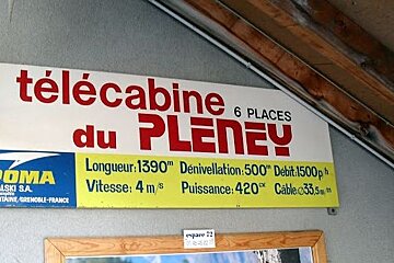 Pleney cable car sign
