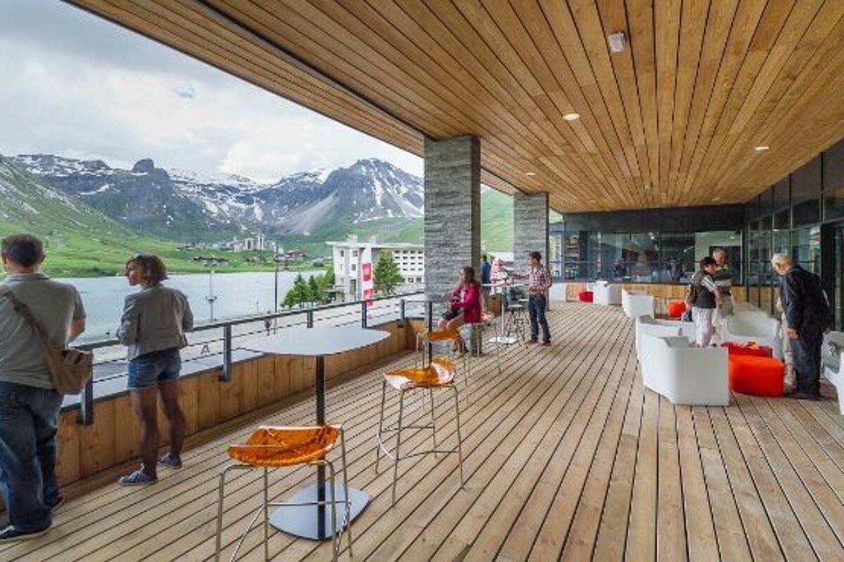 Patio with view of Grande Motte Tignespace