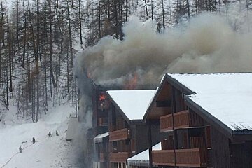 Building on fire