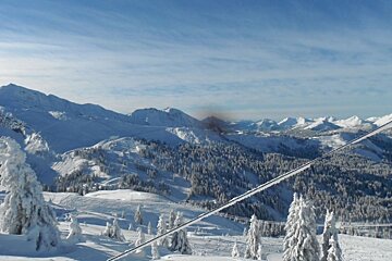 powder snow with tracks