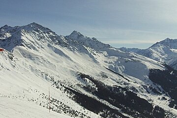 snow covered mountains