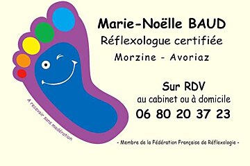 An image of the logo for Marie Noelle Baud, reflexologist
