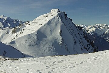 off piste steep mountain