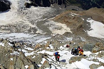 An image of the Tete Rousse glacier, Saint Gervais, Pays du Mont Blanc