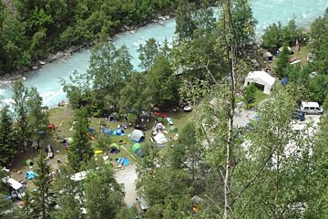 camping on the river Veneon, Venosc