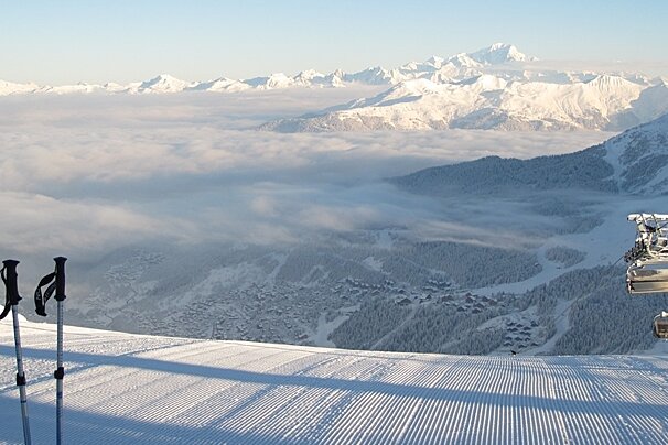 corduroy snow at the top of tougnete