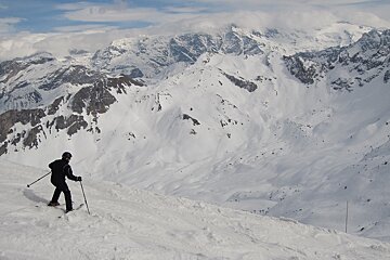 skier on slush