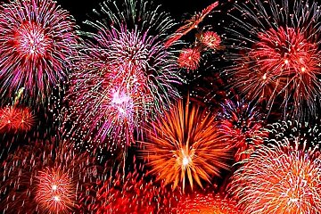An image of a firework display