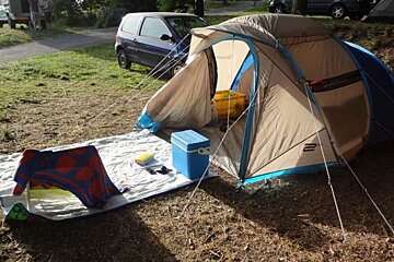 camping in the alps