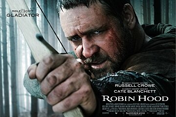 A poster for the movie robin hood with russell crowe