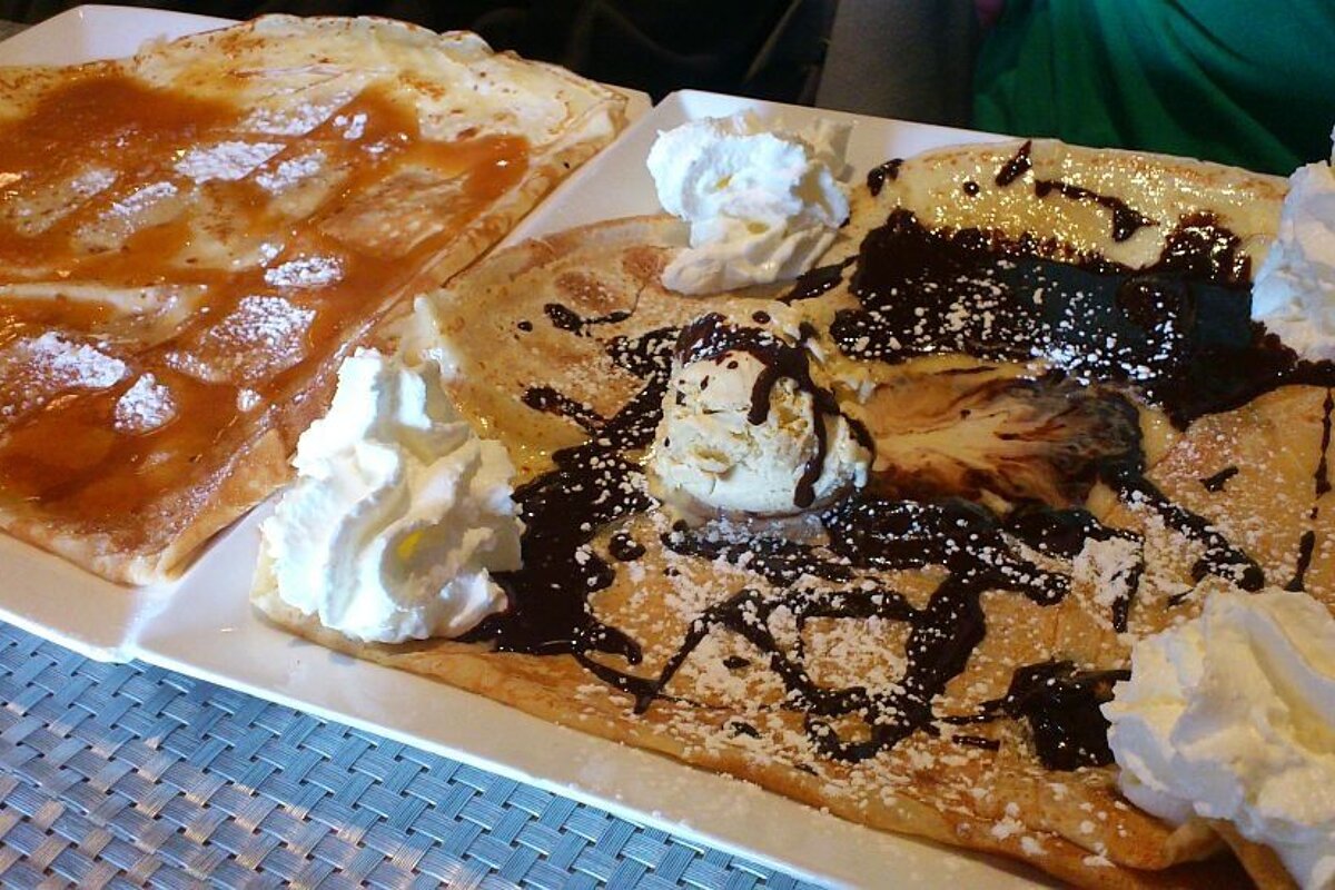 An image of pancakes at a restaurant in Chamonix Mont Blanc