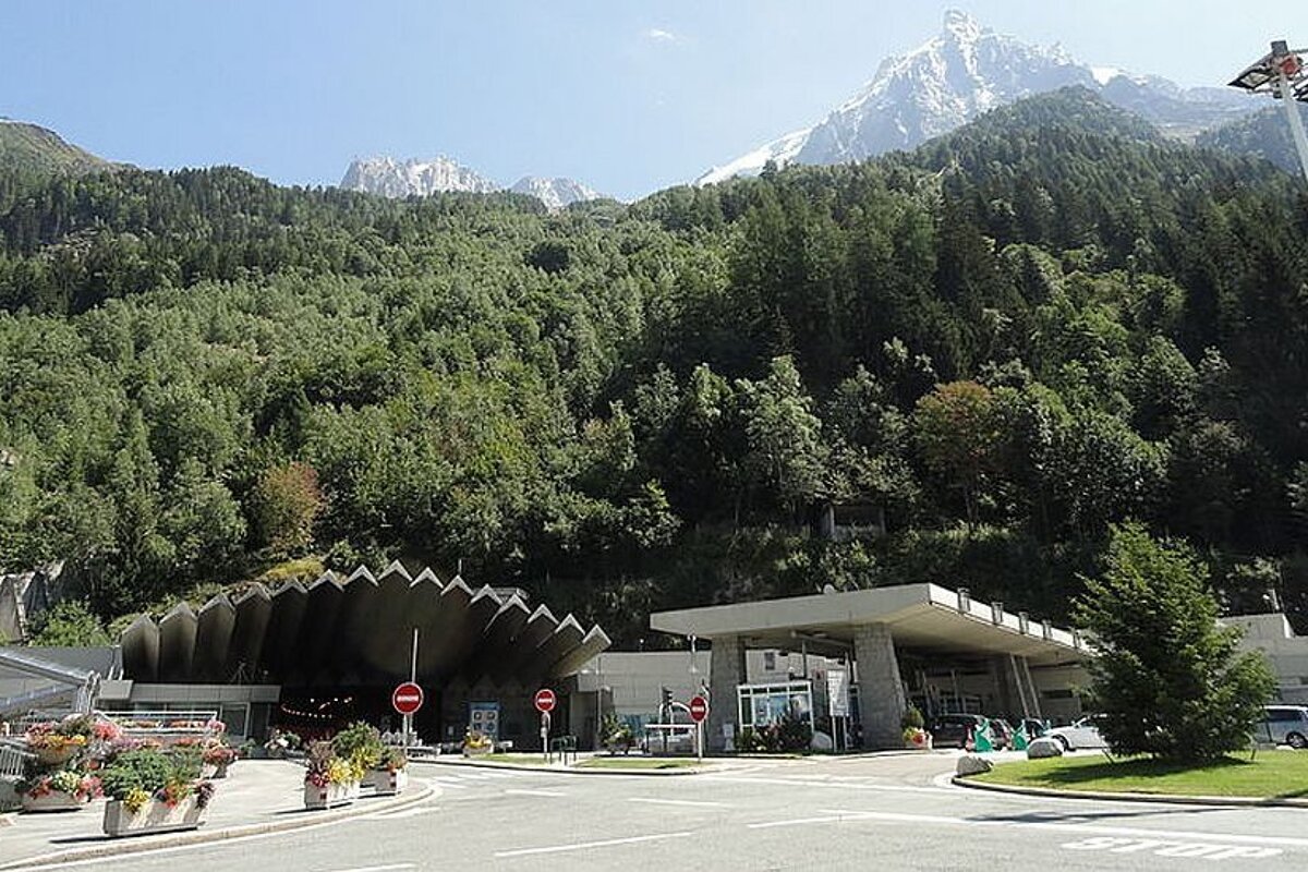 An image of the Mont Blanc Tunnel in Chamonix Mont Blanc