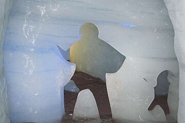 Cut out figures in the Grotte de Glace