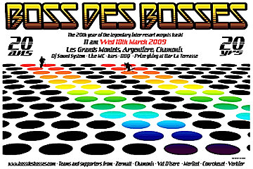 A poster that says boss des bosses on it