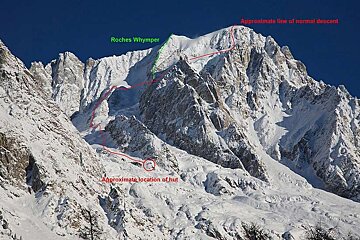 An image of the south face of les grandes jorasses in the mont blanc massif