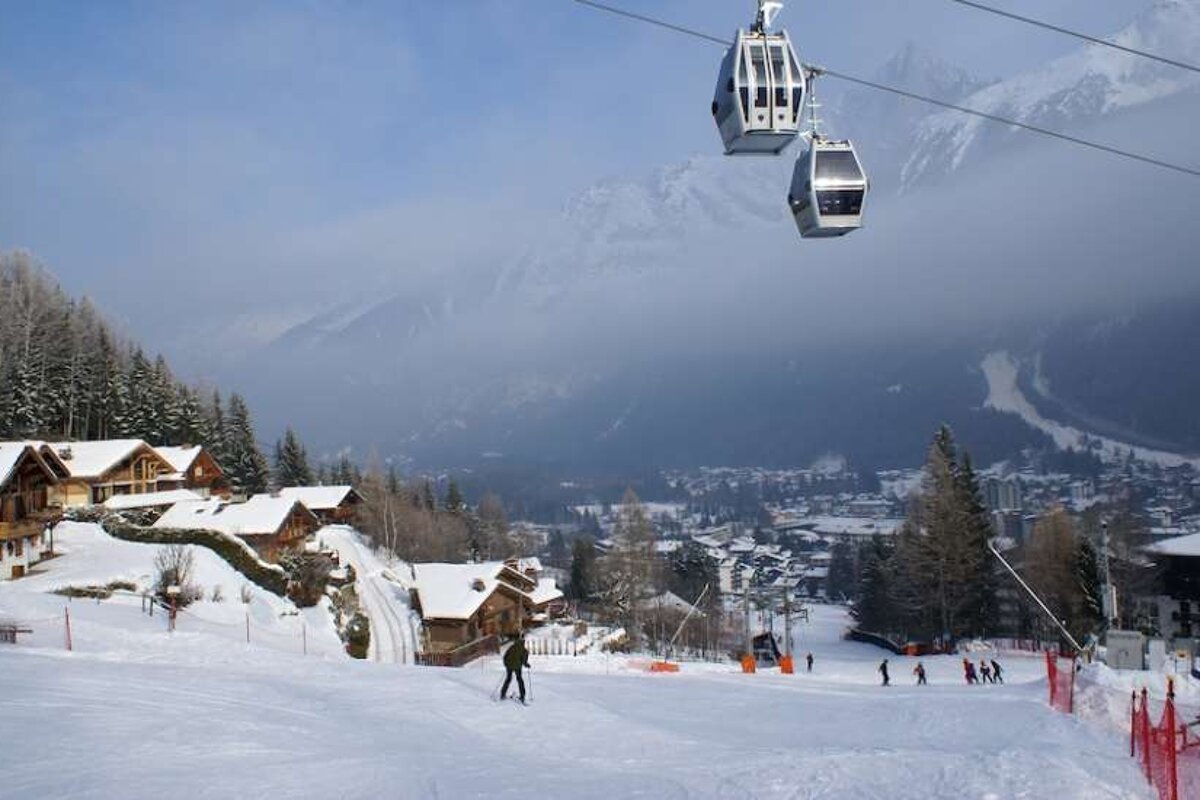 An image of the view of the Savoy piste from ChamChalet catered chalet Chamonix