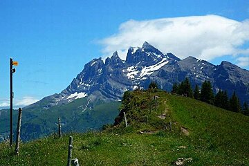 An image of a summer hiking trail in the Portes du Soleil