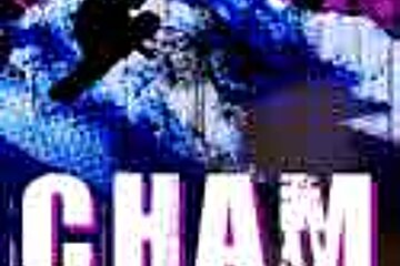 The cover of the book cham by jonathan tri gell shows a person riding a wave