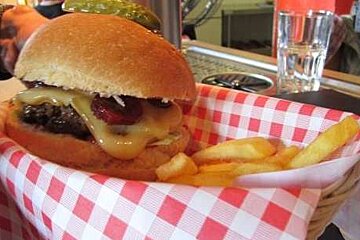 One of the tasty burgers on offer