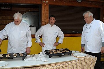An image of Corsican chefs cooking in Chamonix Mont Blanc