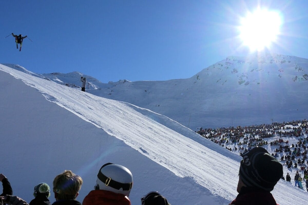 An image of a big air ski jump