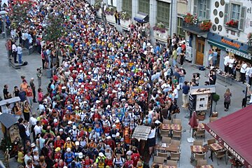 a photo of ultra trail runners in chamonix