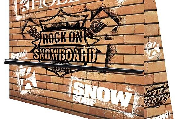 Rock On Snowboard Tour logo rail