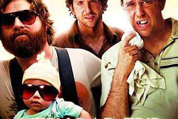 A movie poster for very bad trip hangover