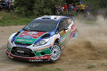 An image of a car at the Morzine Mont Blanc Rally