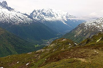 An image of a mountain view of Le Tour in the spring in Chamonix Mont Blanc
