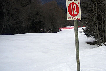 A sign that has the number 12 on it