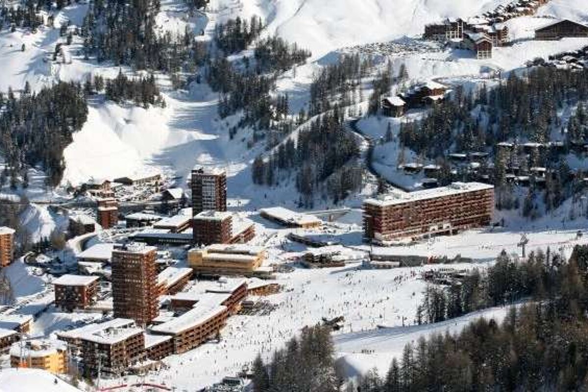 Looking down on Plagne Centre