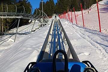 An image of the luge sledge ride at Les Planards leisure park in Chamonix Mont Blanc