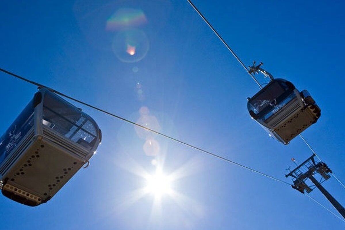 Empty gondola Lift in Val d'Isere
