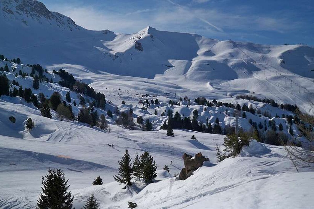 Plagne Centre slopes from Bellecote