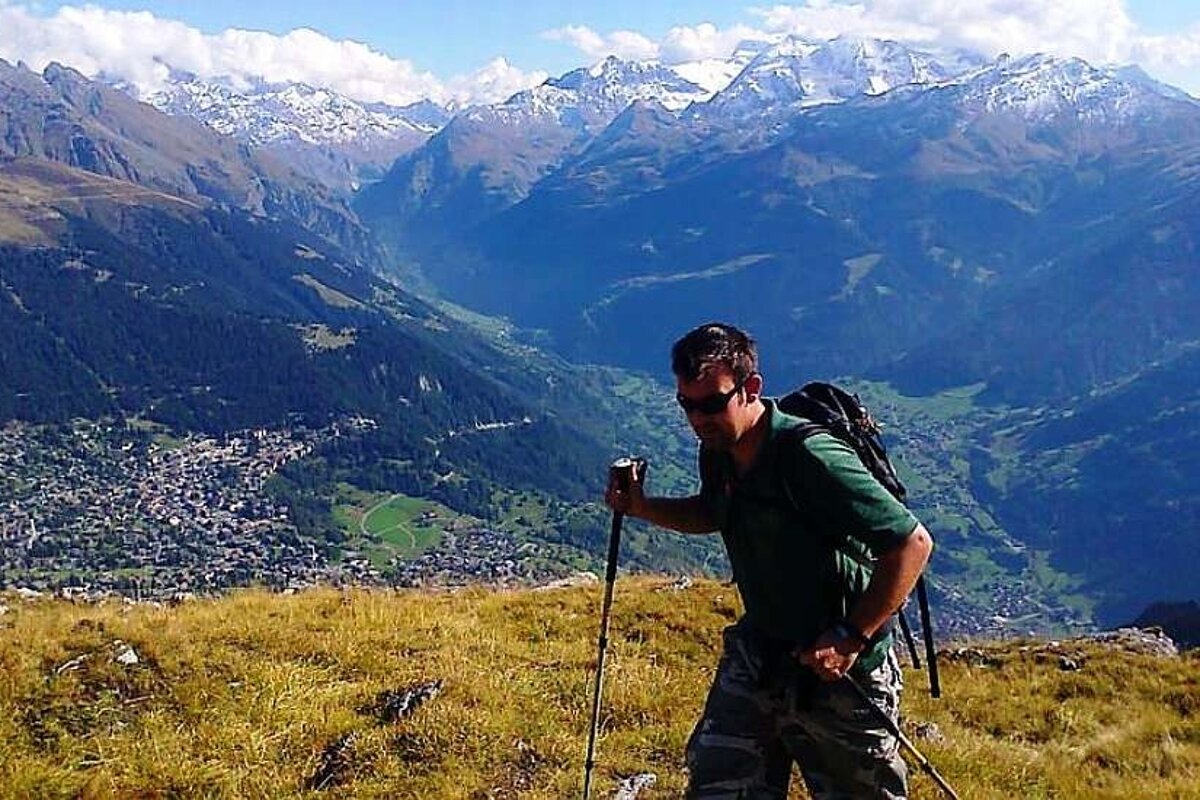 An image of a hiker in Verbier