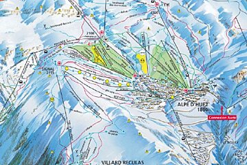 A map of the alpe d' huez ski resort