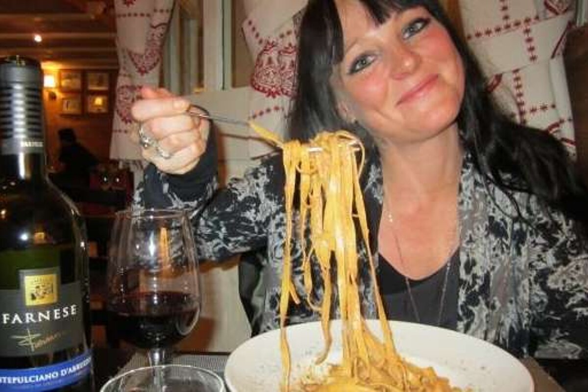 Good sized portions and a good Italian red