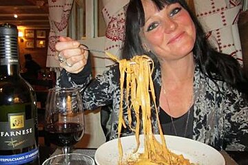 Good sized portions and a good Italian red